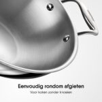 Stahl - Triply Wok - 28 cm - PFAS Vrij - Incl. Deksel - Afbeelding 7