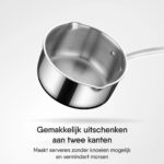 Stahl - Triply Steelpan met Glazen Afgiet deksel - 14 cm - PFAS Vrij - Afbeelding 2