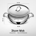 Stahl - Triply Wok - 34 cm - PFAS Vrij - Incl. Deksel - Afbeelding 10