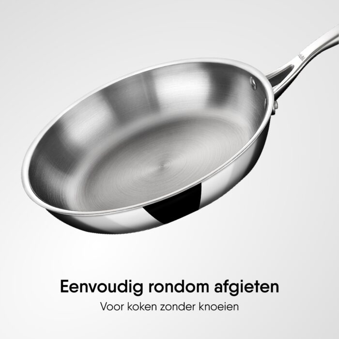 Stahl - Triply Koekenpan - Set 2-Delig - 24 cm/20 cm - PFAS vrij - Afbeelding 5