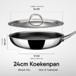 Stahl - Hybrid Triply Koekenpan - 24 cm - Incl. Deksel - Afbeelding 7